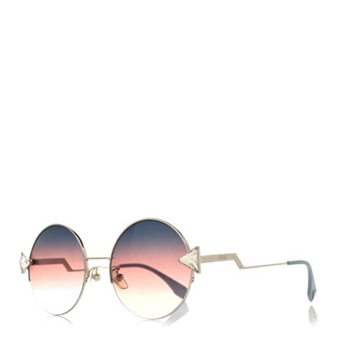 FENDI Crystal Sunglasses FF 0243/S Silver Blue